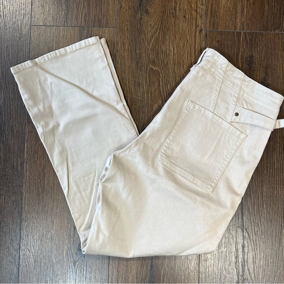 By Anthropologie Cropped Utility Khaki Pants SZ 30/10 - Picture 1 of 6